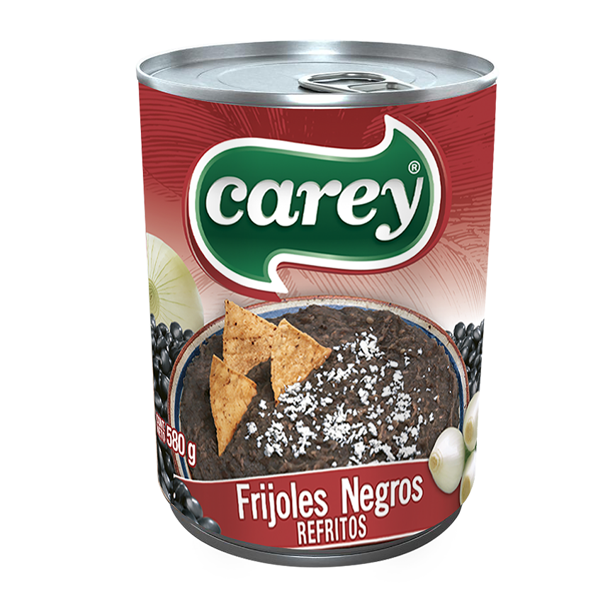 Frijoles Negros Refritos Carey 580G