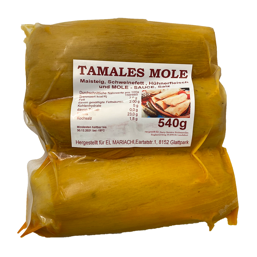 Tamales Pollo con Mole 3PCS