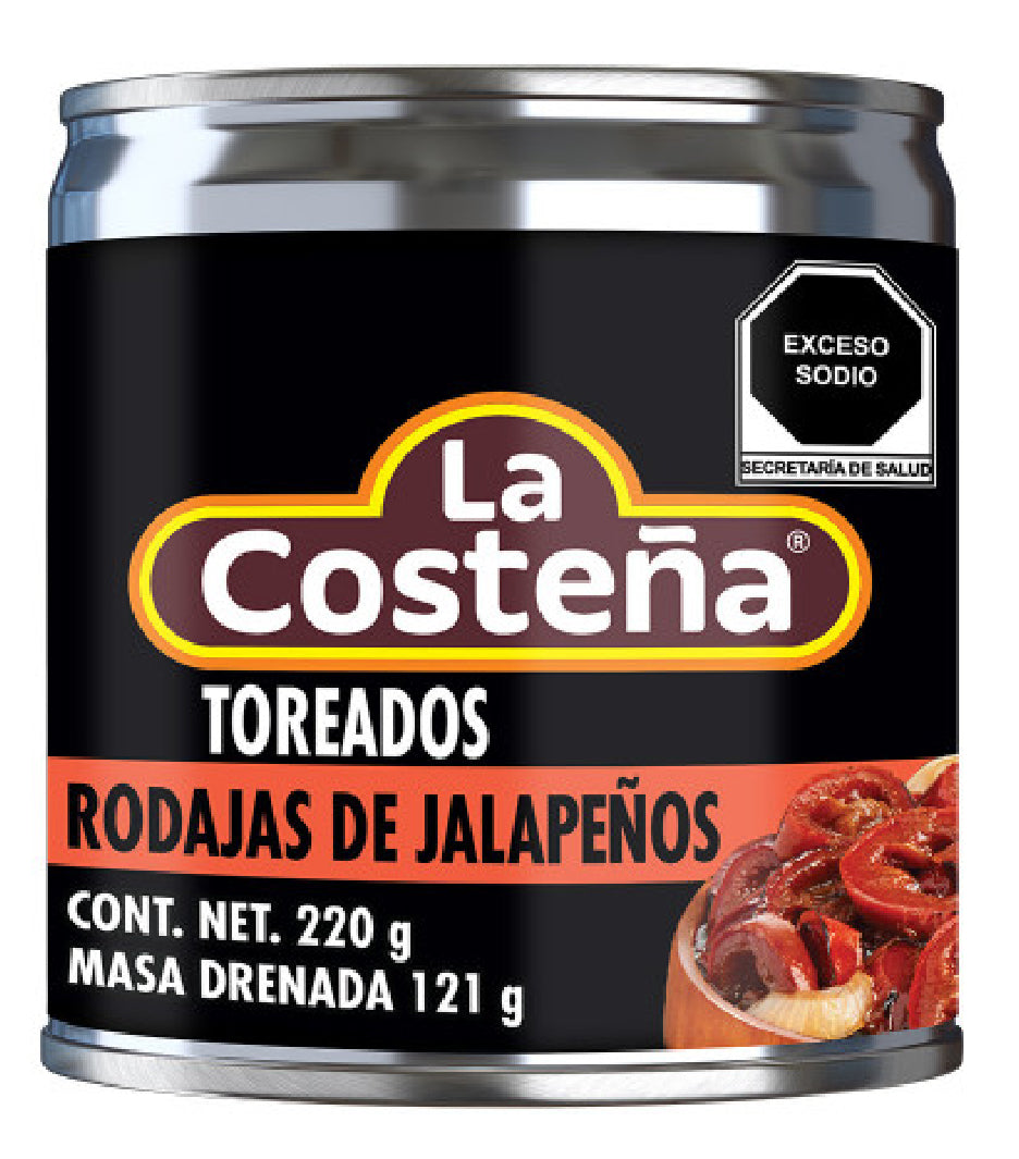 Jalapeños en Rajas Rojas Torreadas La Costeña 220G