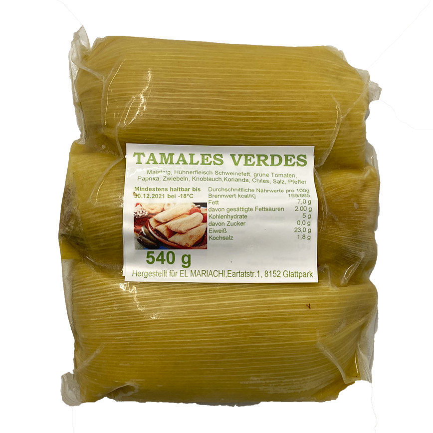 Tamales Pollo en Salsa Verde 3PCS