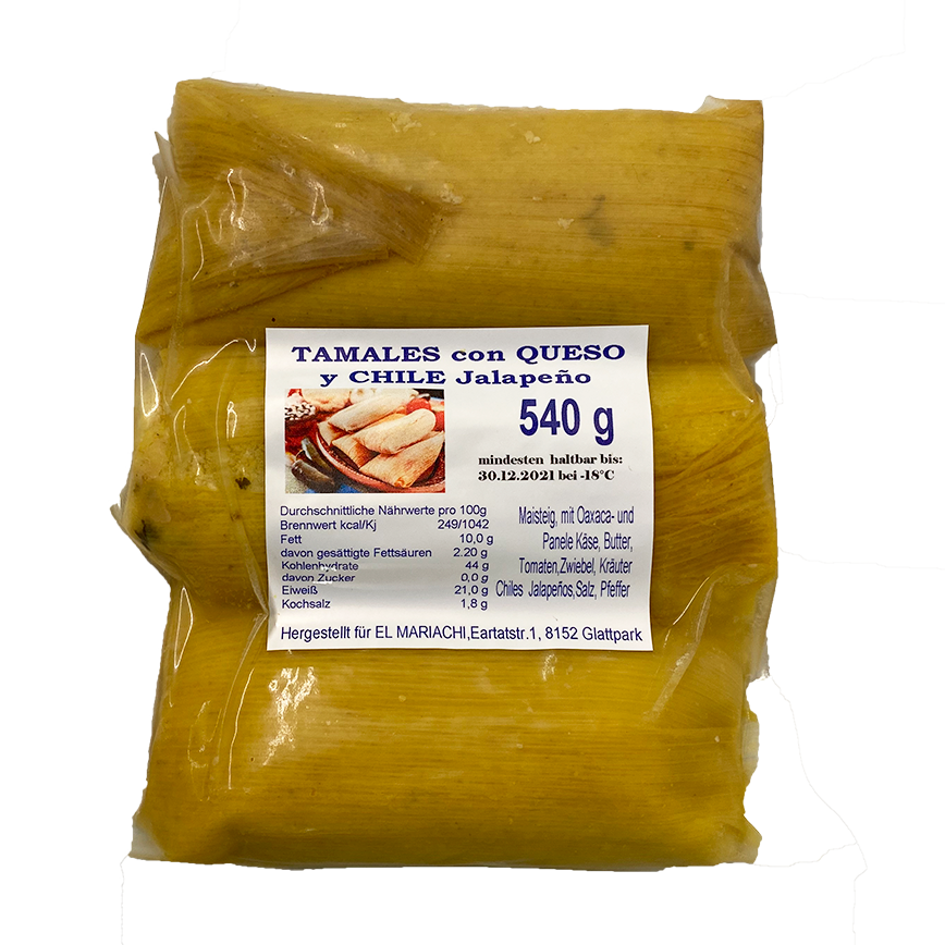 Tamales Queso con Rajas 3PCS